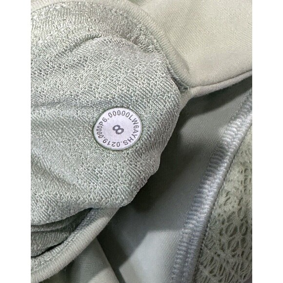 Lululemon Wunder Under Crop 21" Lace Green Size 8‎ - Picture 4 of 5